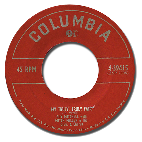 Guy Mitchell - My Truly, Truly Fair / Who Knows Love [Columbia Records 4-39415] (1951)
