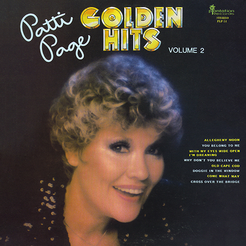 Patti Page - Golden Hits Volume 2 [Plantation Records PLP-51] (1982)