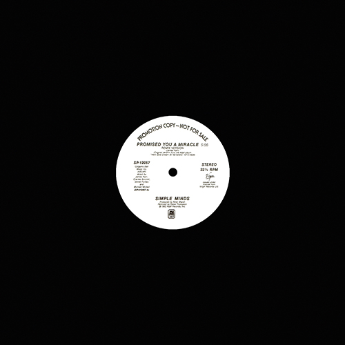 Simple Minds - Promised You A Miracle [A&M Records SP-12057] (1982)