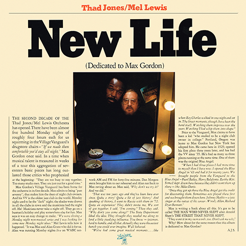 Thad Jones / Mel Lewis - New Life (Dedicated To Max Gordon) [A&M/Horizon SP-707] (1976)